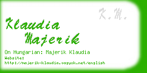 klaudia majerik business card